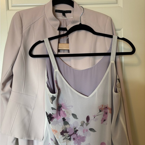 White House Black Market Tops - White House Black Market Lavender Floral V-Neck Camisole